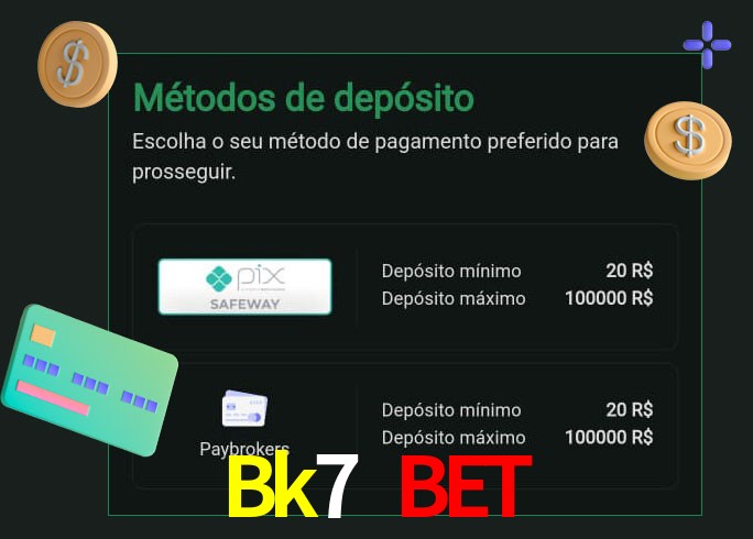 O cassino Bk7 Bet oferece uma grande variedade de métodos de pagamento